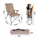 Silla de camping con respaldo alto ajustable y plegable - 60C17B