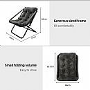 Silla platillo plegable de gran tamaño - 60C19Q
