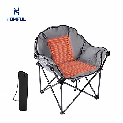 Silla de acampada individual gruesa con calefacción