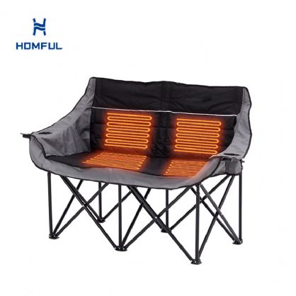 Silla de camping doble calefactada