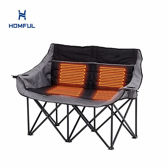Silla de camping doble calefactada