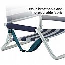 Silla de playa plegable portátil de perfil bajo con correa de transporte - 60C27B