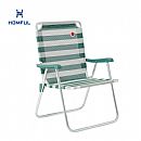Silla de playa plegable portátil de aluminio con respaldo alto - 60C27D