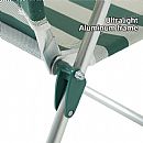 Silla de playa plegable portátil de aluminio con respaldo alto - 60C27D