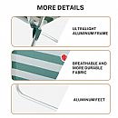 Silla de playa plegable portátil de aluminio con respaldo alto - 60C27D