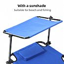 Silla de playa plegable con ruedas y sombrilla 2 en 1 - 60C27H