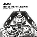 Portable Folding Three-hole Gas Stove for Outdoor Camping - 60S08C