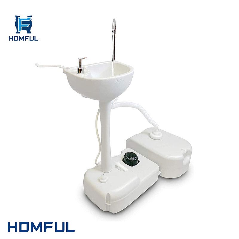 YITAHOME Lavabo portátil para camping, estación de lavado de manos con  soporte de lavabo de 17 L, ruedas rodantes, dispensador de jabón, soporte  para toallas, para exteriores, viajes, barco, reunión, : 