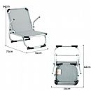 Tragbarer, strapazierfähiger, verstärkter Sitz und ergonomisches Liege-Design - 60C27F