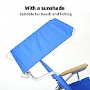 5-fach verstellbarer, klappbarer Strandstuhl mit UV-Schutz und Sonnendach - 60C27G