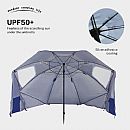 Tragbarer Camping-Strandzeltschirm mit UV-Schutz 50+ - 60J04B