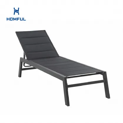 Aluminum Textilen Adjustable Lounge Chair with Cotton Inside