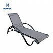 Aluminum Adjustable Lounge Chair with S-shape Armrest - 11D14I