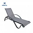 Aluminum Adjustable Lounge Chair with S-shape Armrest - 11D14I