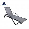 Aluminum Adjustable Lounge Chair with S-shape Armrest - 11D14I