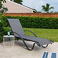 Aluminum Adjustable Lounge Chair with S-shape Armrest - 11D14I