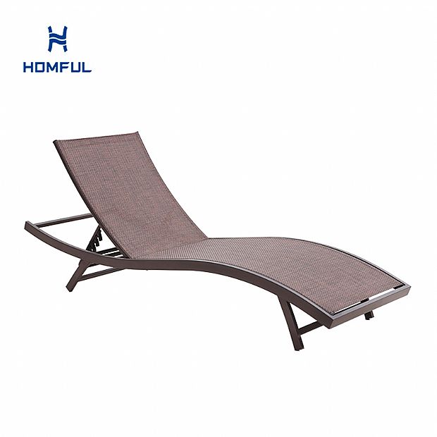 Iron Textilene Adjustable Lounge Chair