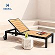 Aluminum Frame WPC Outdoor Sun Lounger - 11D25G