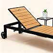 Aluminum Frame WPC Outdoor Sun Lounger - 11D25G