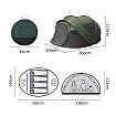 Tienda automática instantánea para acampar - 60I05K