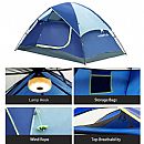 Carpa de cúpula de doble capa para acampar al aire libre liviana - 60I21A