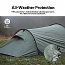Tienda de campaña túnel para dos personas, resistente al viento, con espacio extragrande para guardar el equipo. - 60I23W