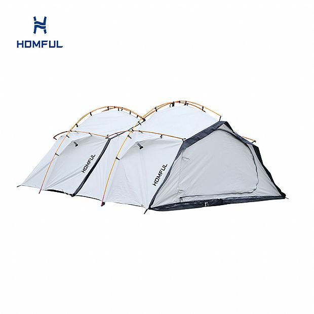 Tienda de lona con lazo flexible para acampar en familia al aire libre