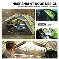 Tienda de lona con lazo flexible para acampar en familia al aire libre - 60I07T