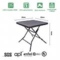 Quadratischer 80-Zoll-Tisch mit Holzmaserung imitiert - 11D06W