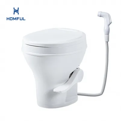 RV-Toilette mit gerader Spülung und...