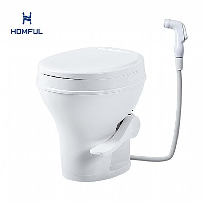 RV-Toilette mit gerader Spülung und...