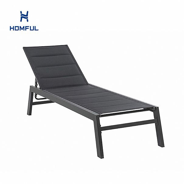 Sillón reclinable ajustable Textilen de aluminio con interior de algodón