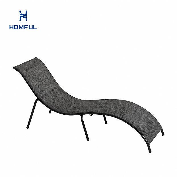 Sillón plegable de hierro en forma de S