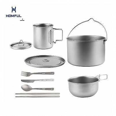 Juego de utensilios de cocina de titanio