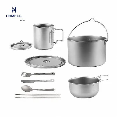 Juego de utensilios de cocina de titanio