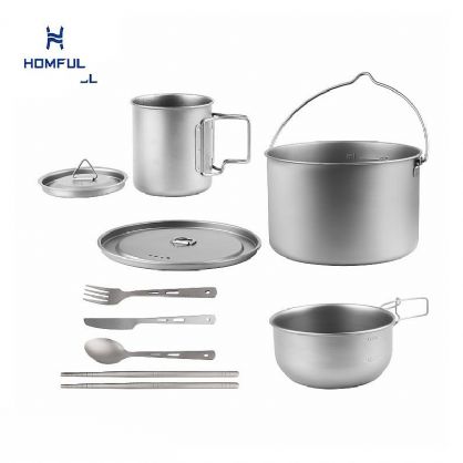 Juego de utensilios de cocina de titanio