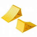 RV Accessories 2-Piece Pack HDPE Orange Truck/RV Wheel Chock - 90B17A