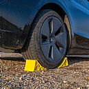 RV Accessories 2-Piece Pack HDPE Orange Truck/RV Wheel Chock - 90B17A