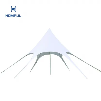 Spire-Shaped Hexagonal Multi-Person Camping Tarps