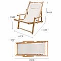 Camping Wooden Deck Folding Beach Chair - 60C13W