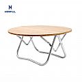 Camping Folding Round Bamboo Wood Table - 60C14J