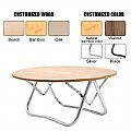 Camping Folding Round Bamboo Wood Table - 60C14J