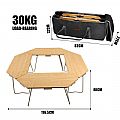 Folding Portable Camping Wood Table - 60C16G