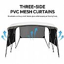 탈부착 가능한 3면 PVC 메쉬 보트 비미니 탑 - 83B42A
