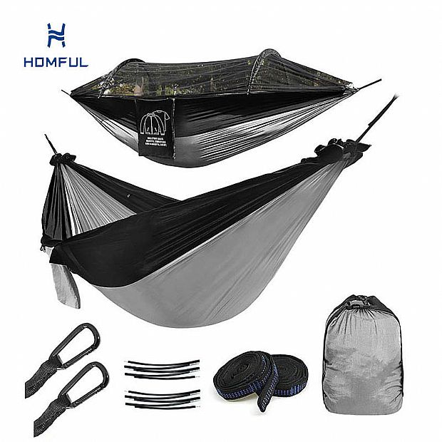 특수 설계된 튼튼한 벌레 그물 패브릭이있는 Homful Hammock