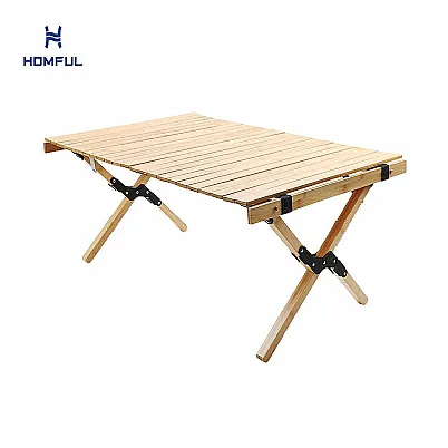 나무와 대나무 테이블