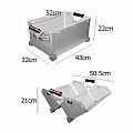 야외 알루미늄 캠핑 오픈 탑 스토리지 박스 - 60Y04K