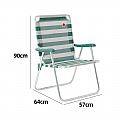 휴대용 알루미늄 하이백 접이식 비치 의자 - 60C27D