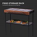 보관 랙이 있는 휴대용 숯불 BBQ 그릴 - 61C23W
