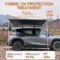 범용 차량용 사이드 어닝, 420D 립스톱 옥스포드 소재, 차량 장착형 차양막, UPF 50+ 자외선 차단 기능 - 70F03B